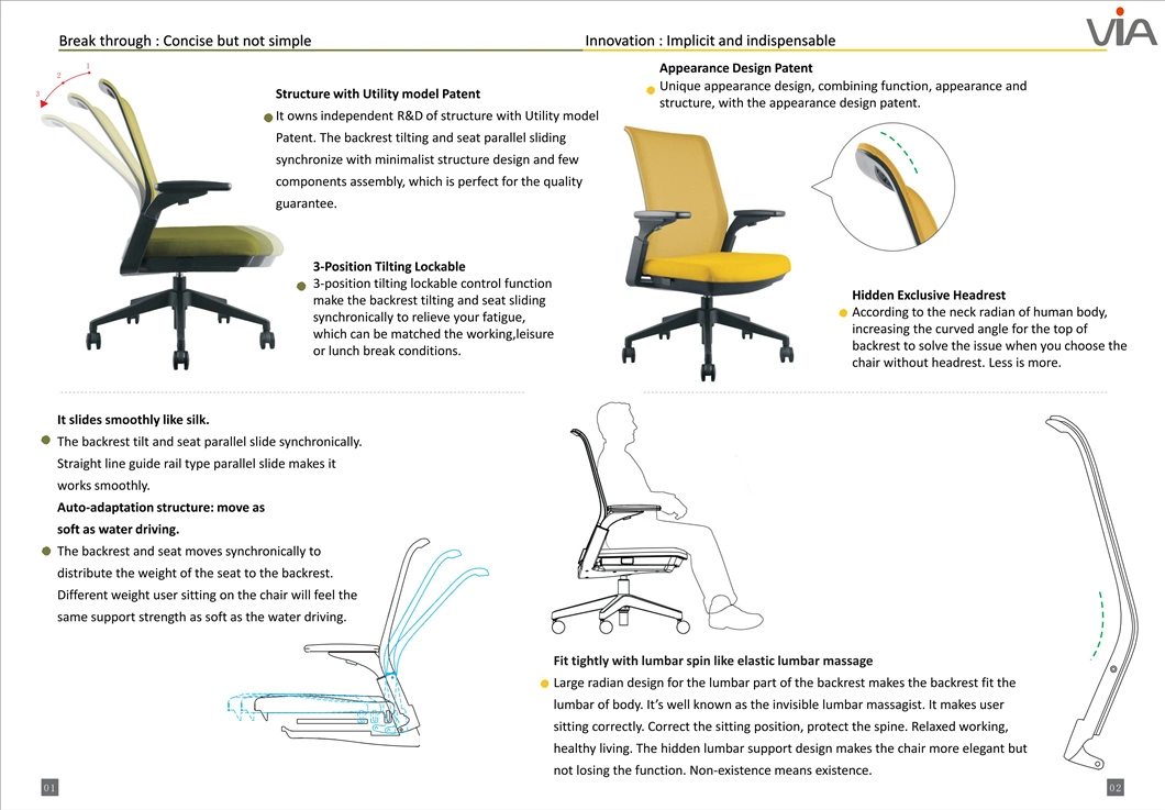 Big Tall Manager Swivel Mesh Staff Executive Home Office Ergonomic Office Chair